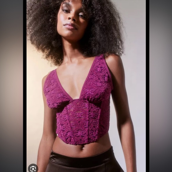 Out From Under Dark Romantic Convertible Corset - Urban Outfitters Size S - Picture 2 of 4